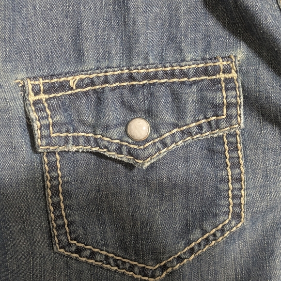 Denim Snap up Shirt - Picture 10 of 12